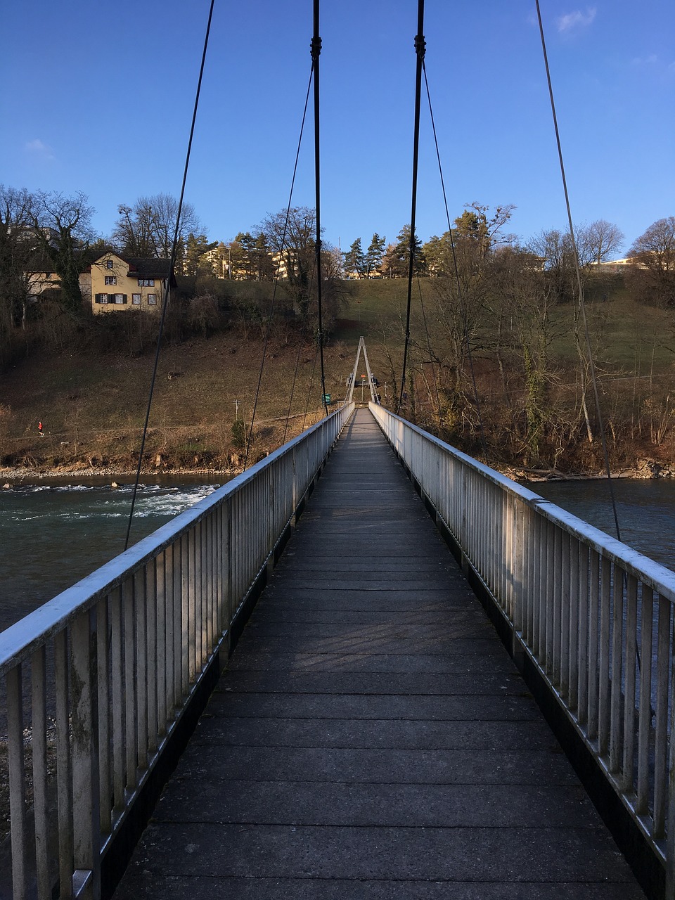 bridge pedestrian bridge away free photo