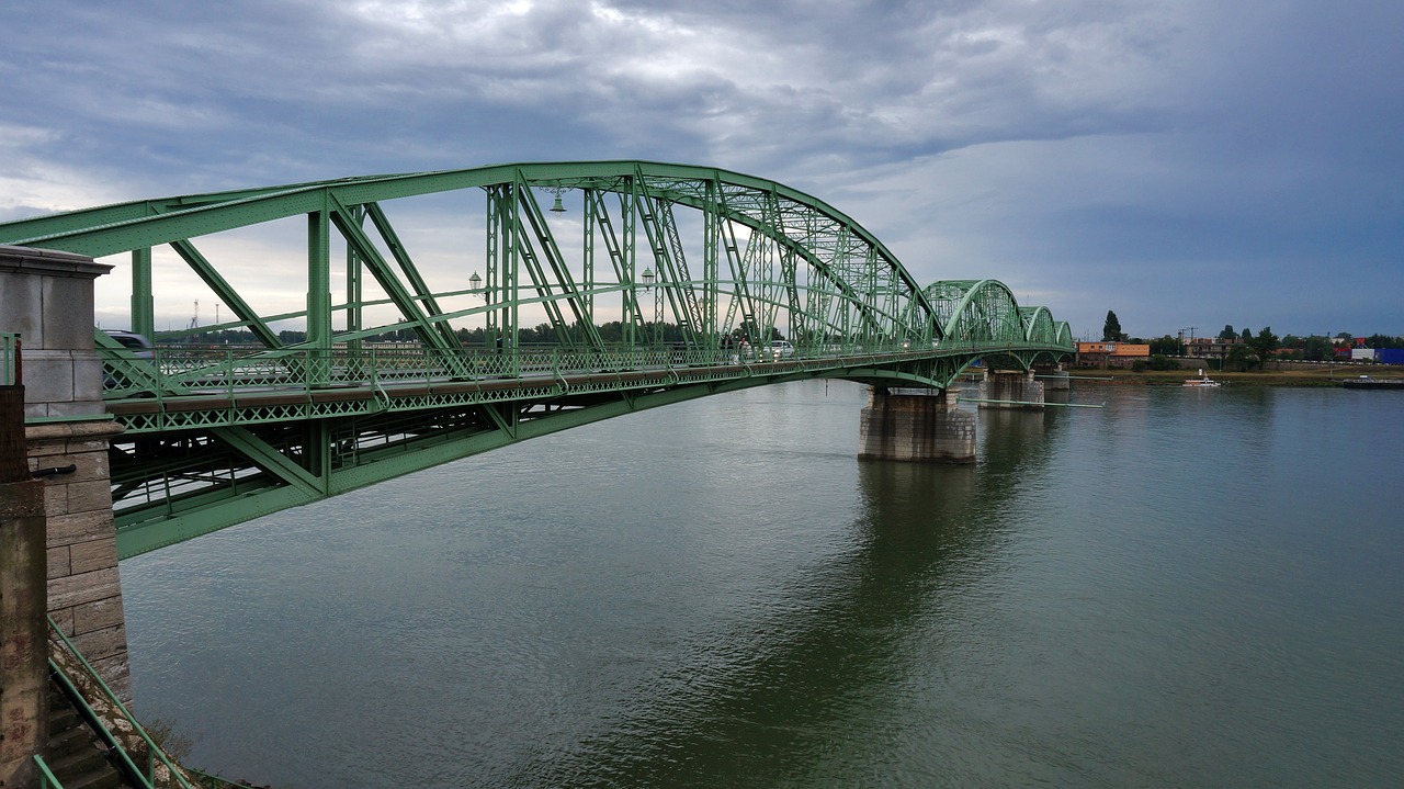 bridge border river free photo