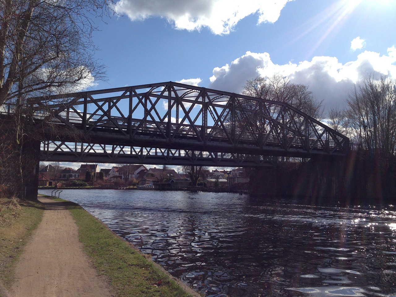 bridge railway bridge river free photo