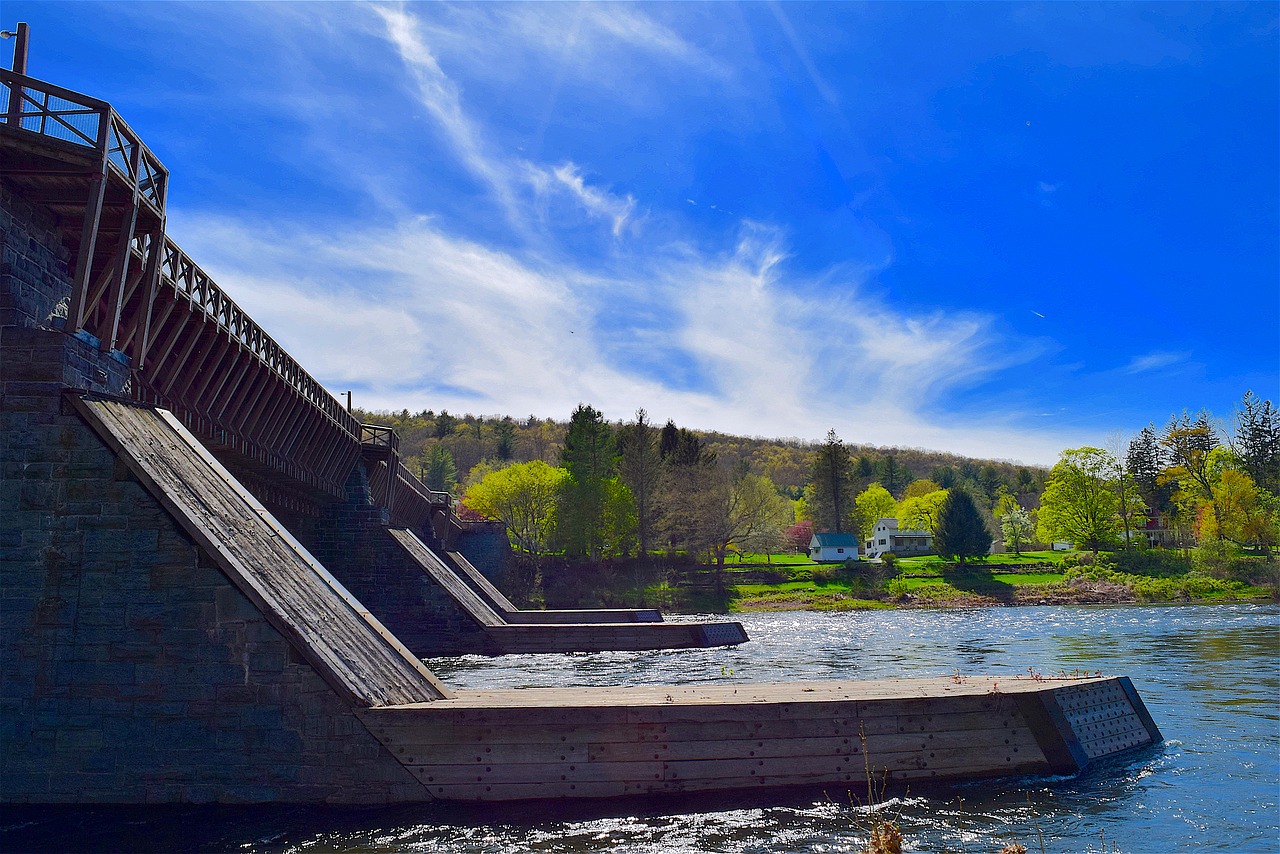 bridge rural river free photo