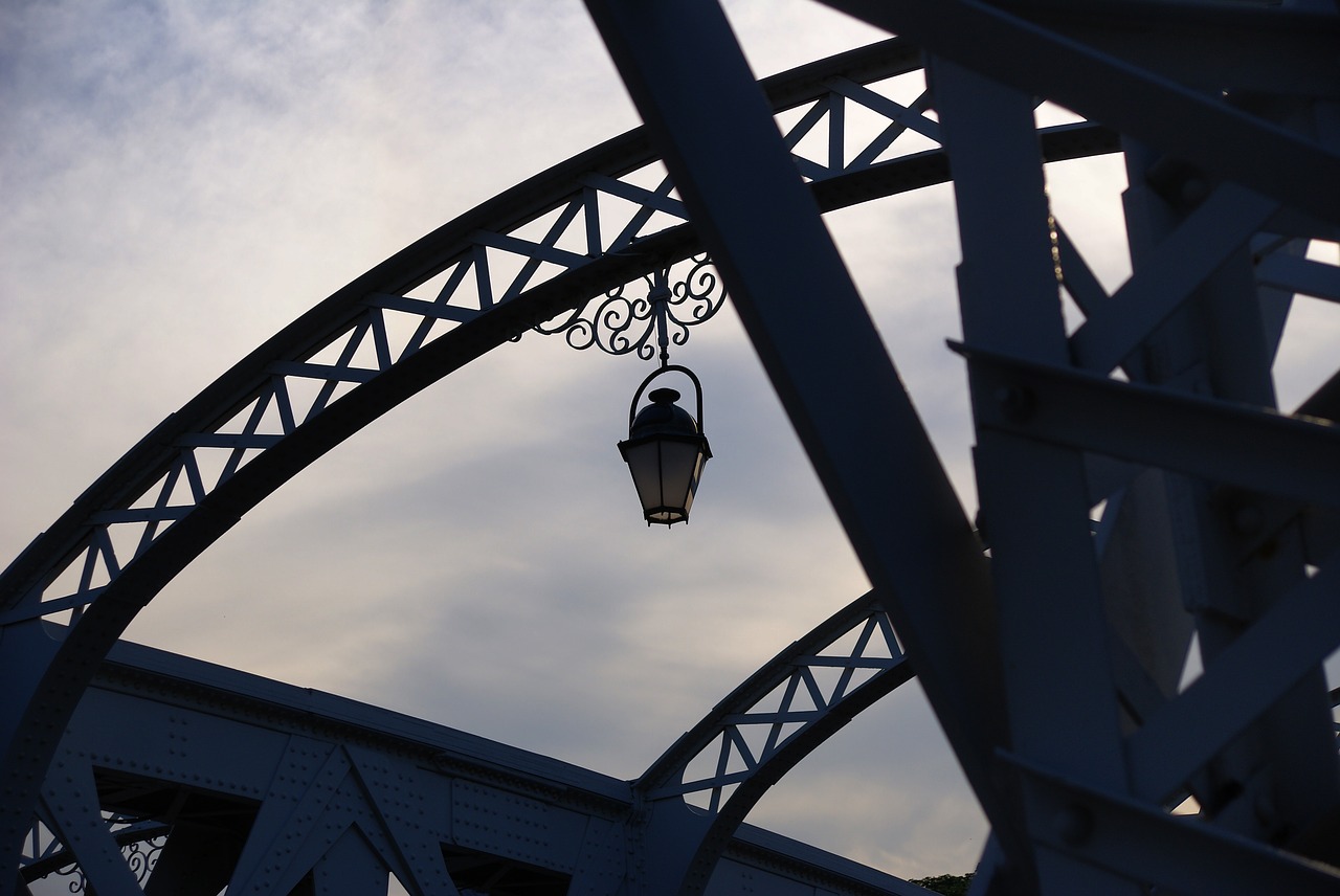 bridge the iron bridge the scenery free photo