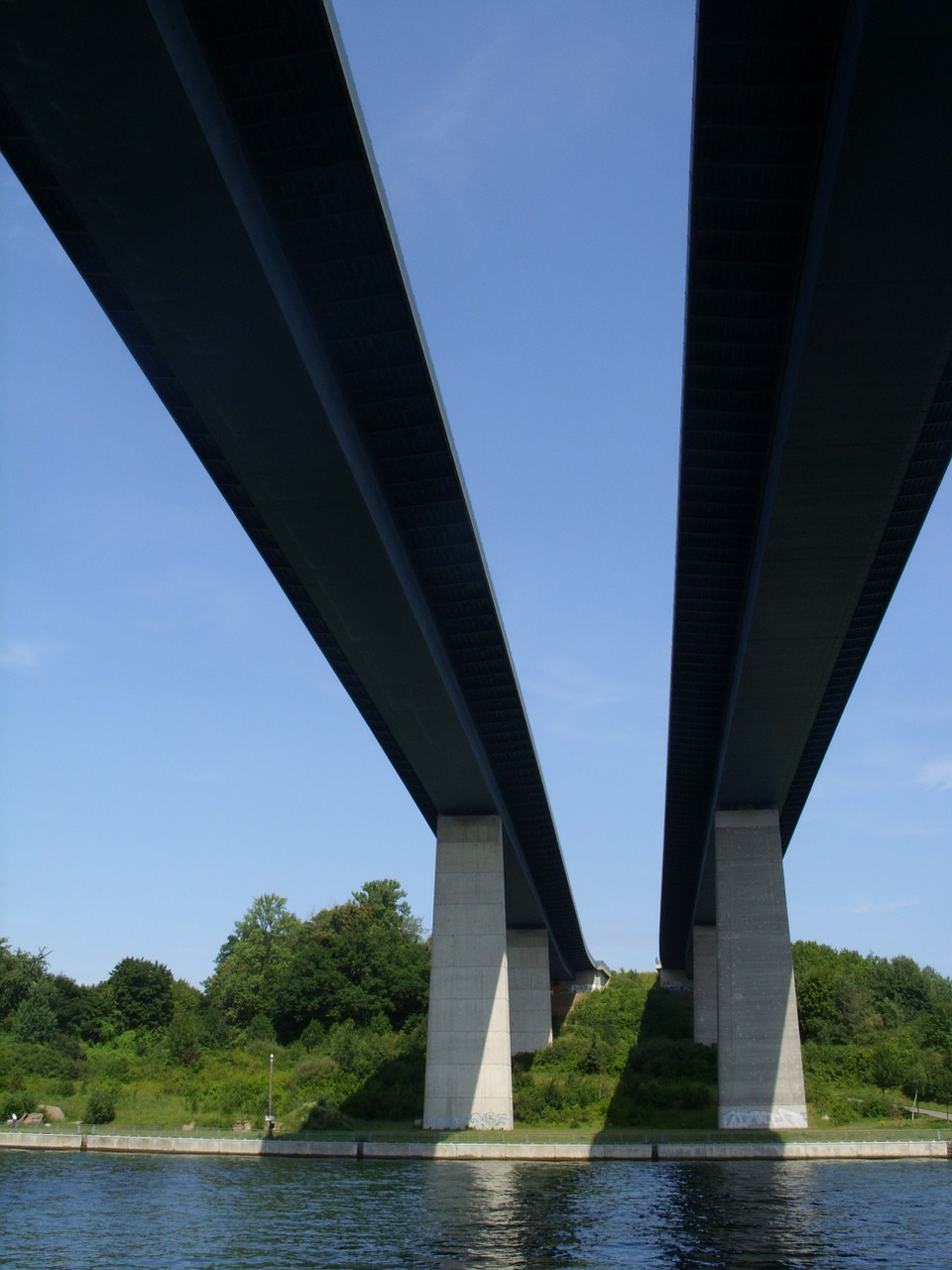 bridge river landscape free photo