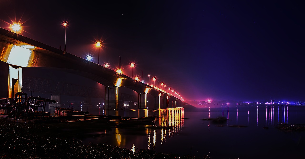 bridge night photography voyrob free photo