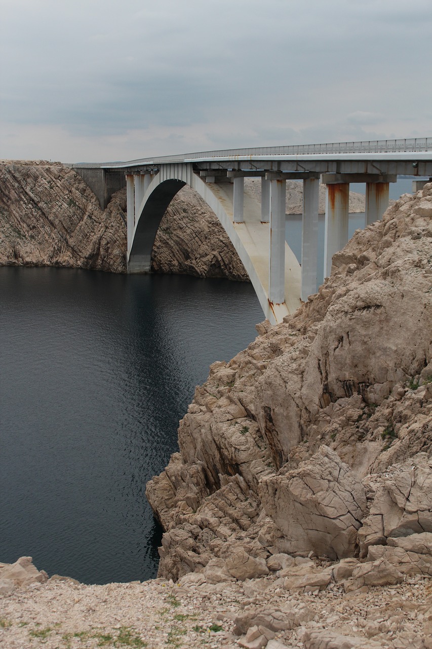 bridge sea water free photo