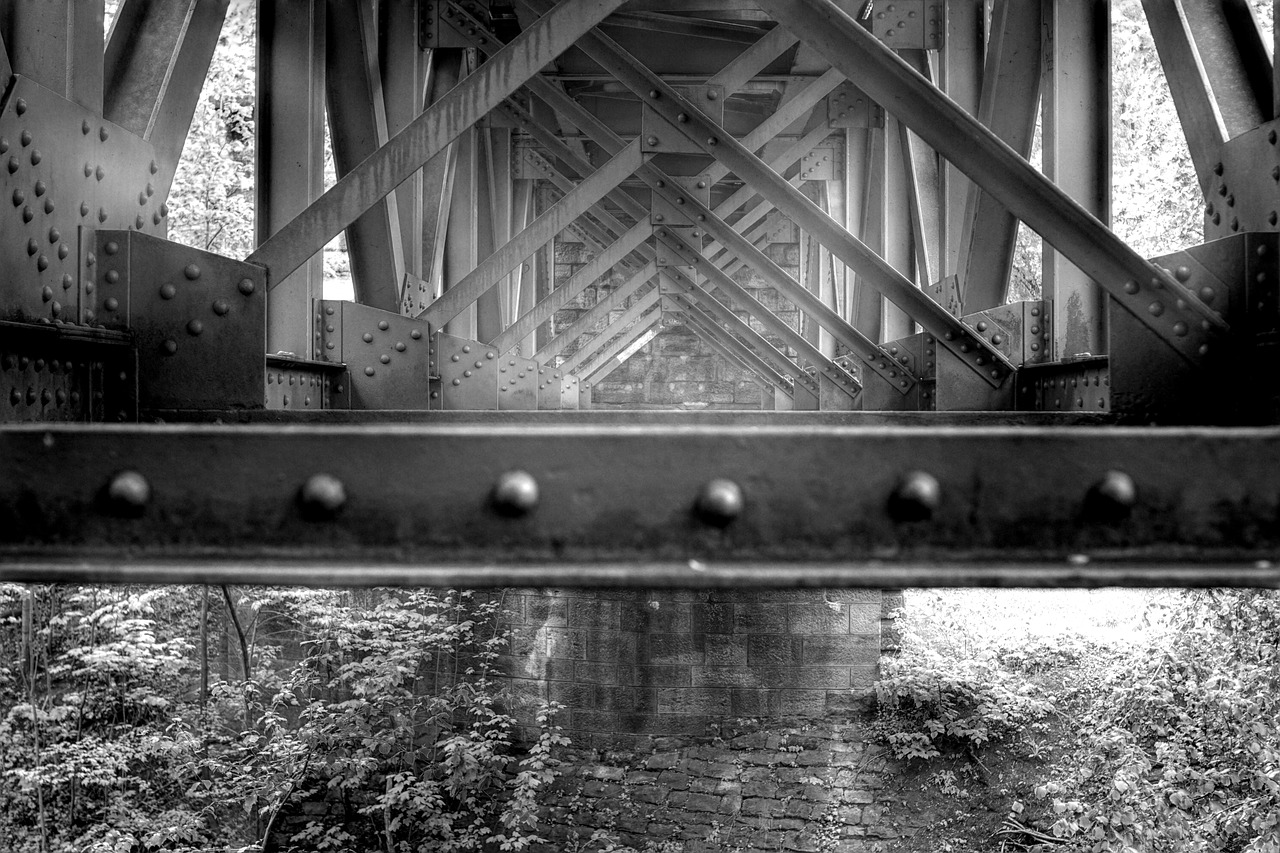 bridge steel construction free photo