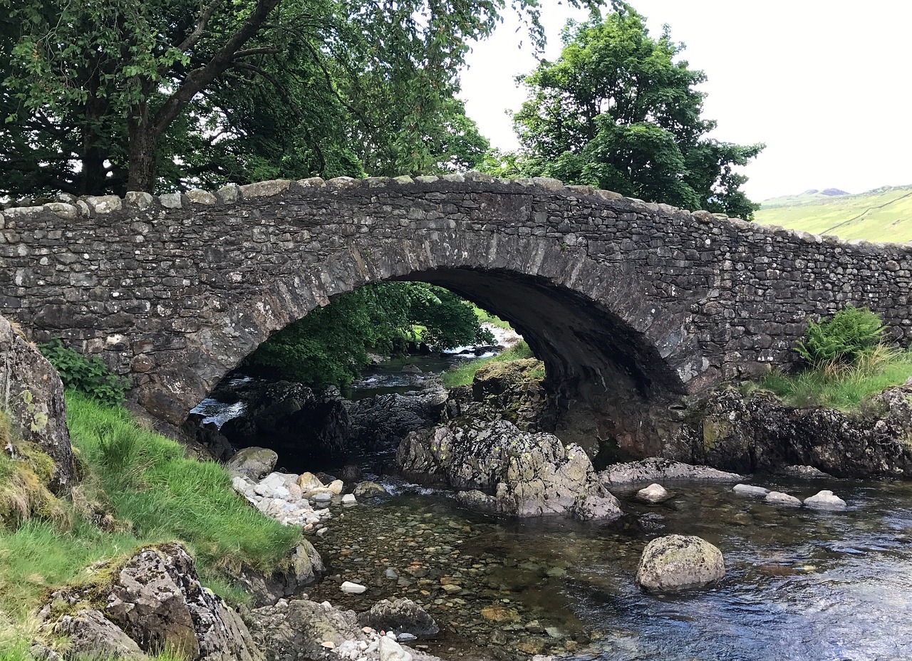 bridge river stream free photo