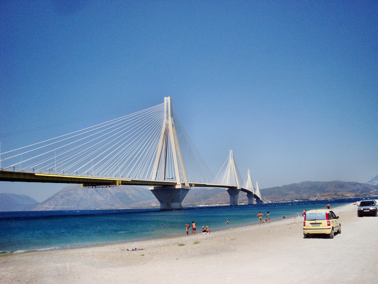 bridge patras greece free photo