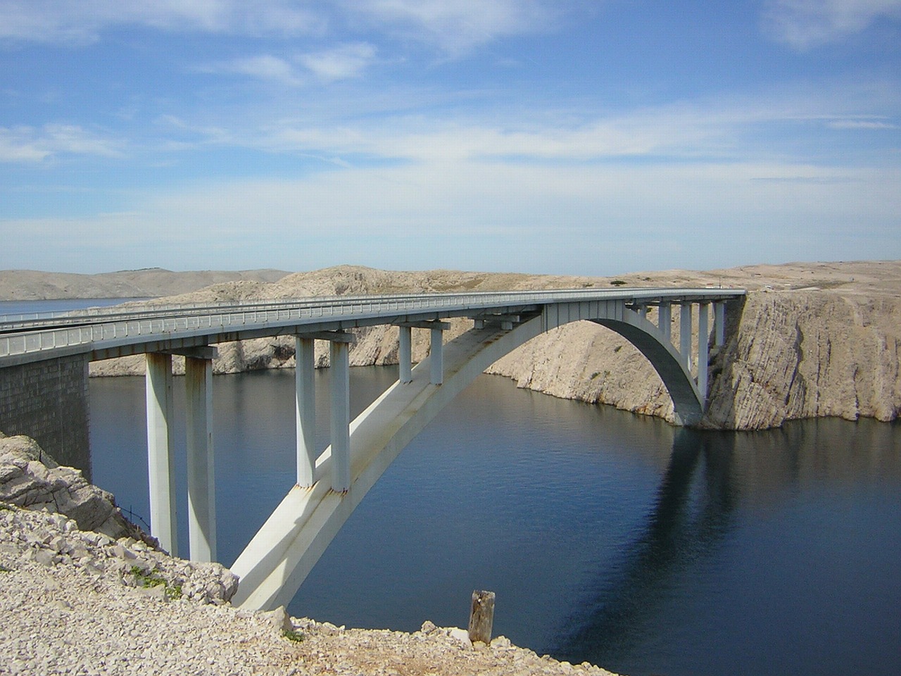 bridge water river free photo