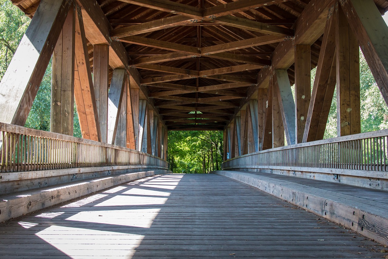 bridge wood away free photo