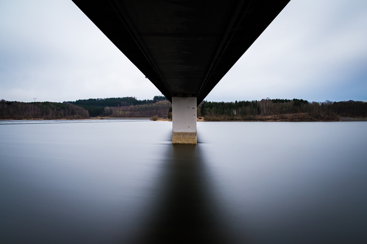 bridge reservoir water free photo