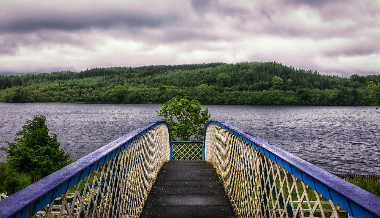 bridge railing wood free photo