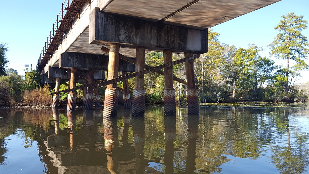 bridge river fall free photo