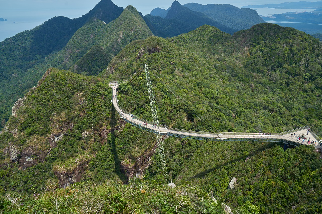 bridge mountain architecture free photo