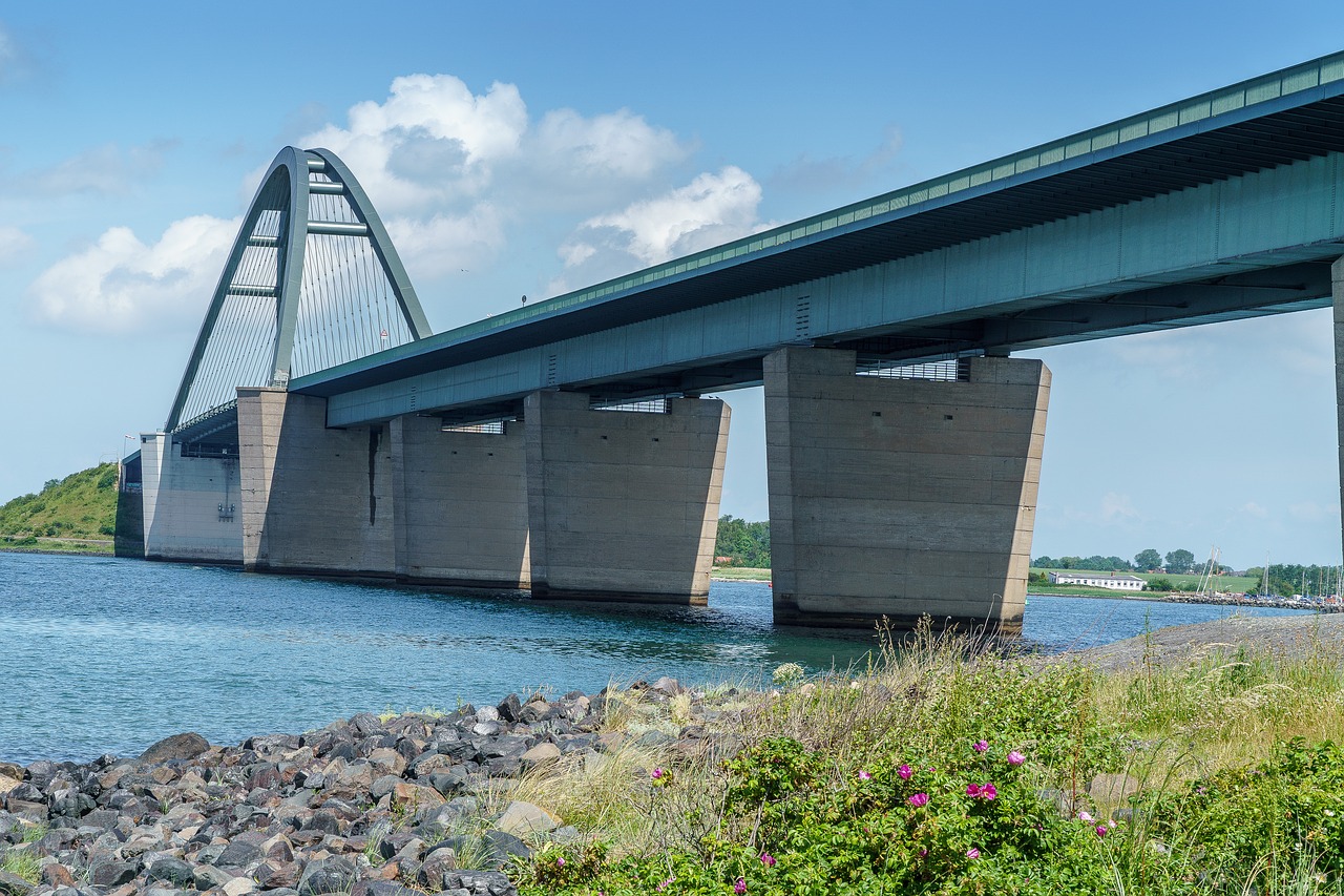 bridge fehmansundbrücke baltic sea free photo