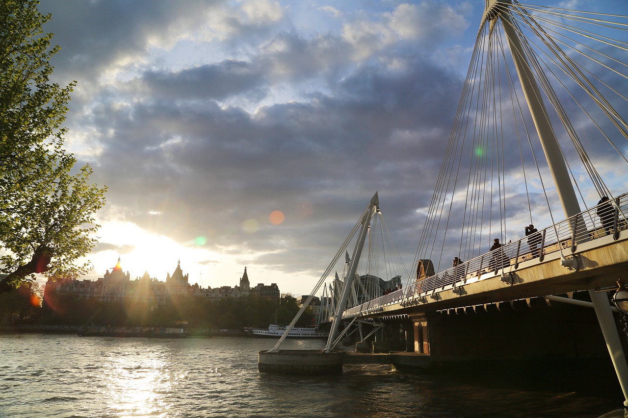 bridge sunset london free photo