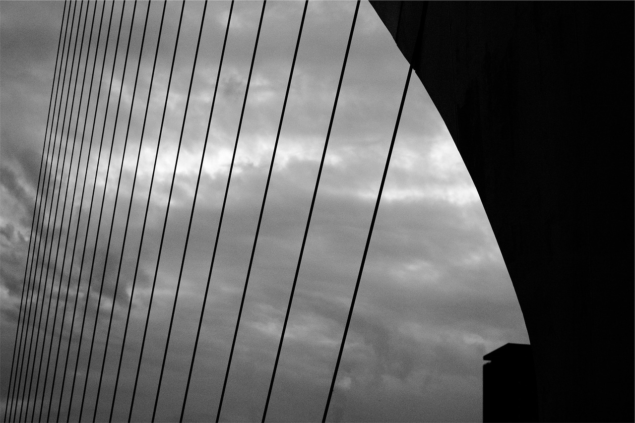 bridge architecture black and white free photo