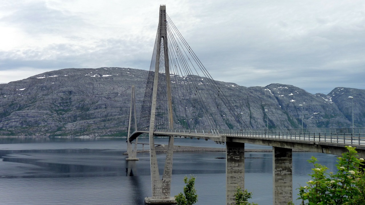 bridge water sandnessjøen free photo