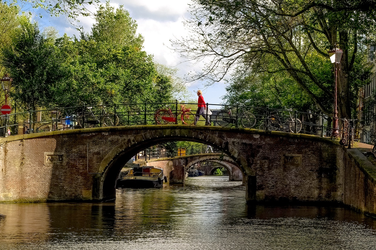 bridge brick canal free photo