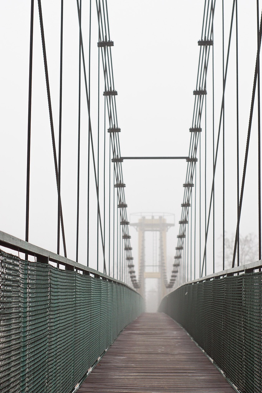 bridge footbridge rope free photo