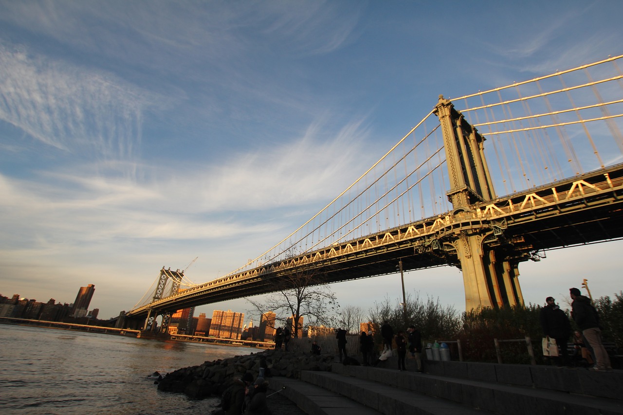 bridge river cable bridge free photo