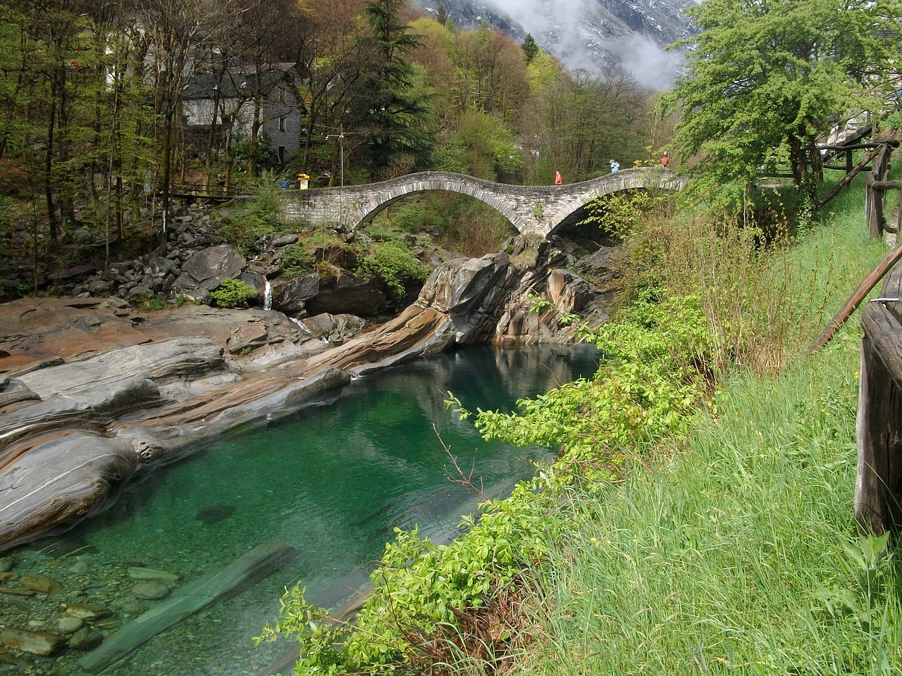 bridge river switzerland free photo