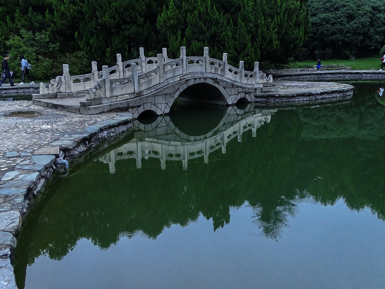 bridge water pond free photo