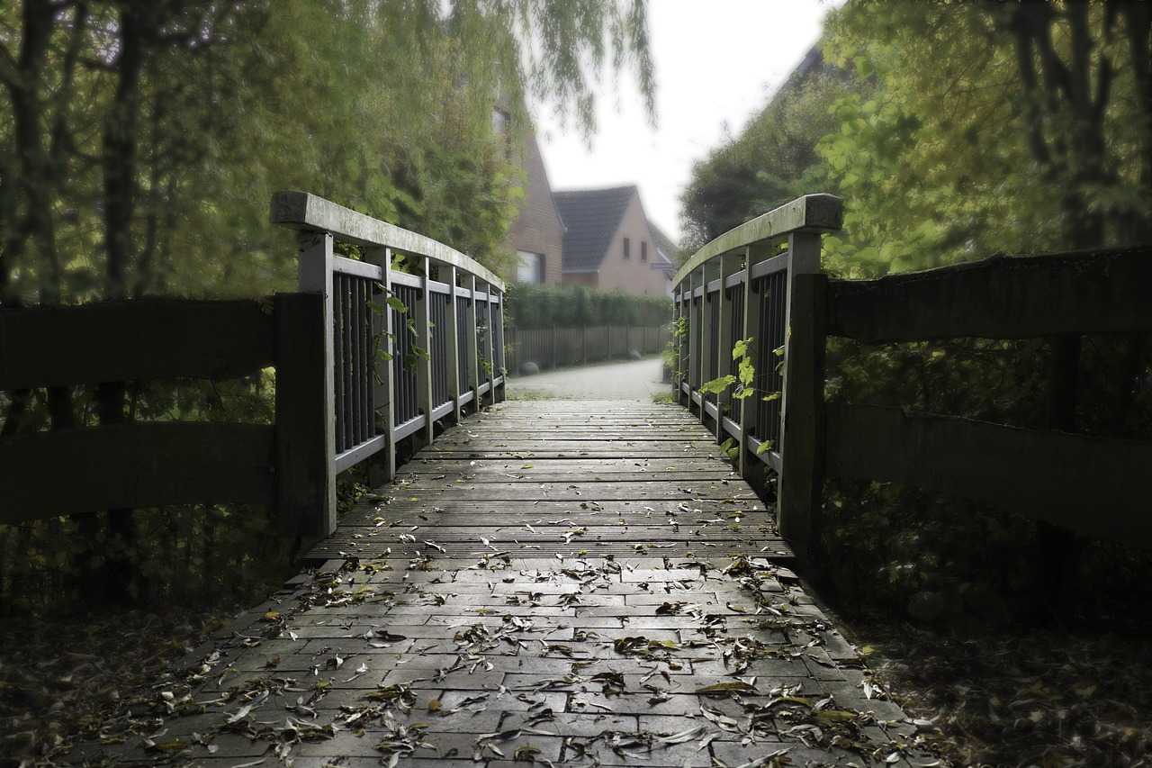 bridge away autumn free photo