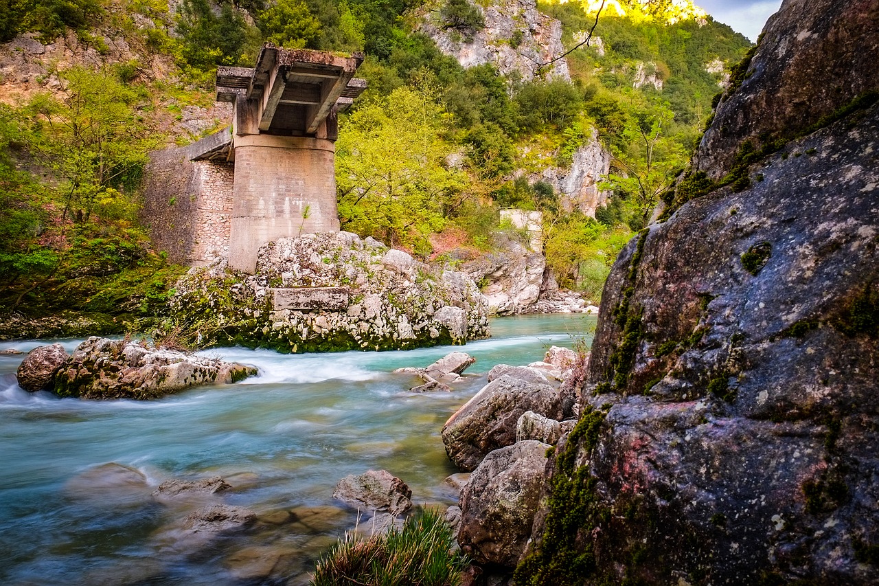 bridge river water free photo