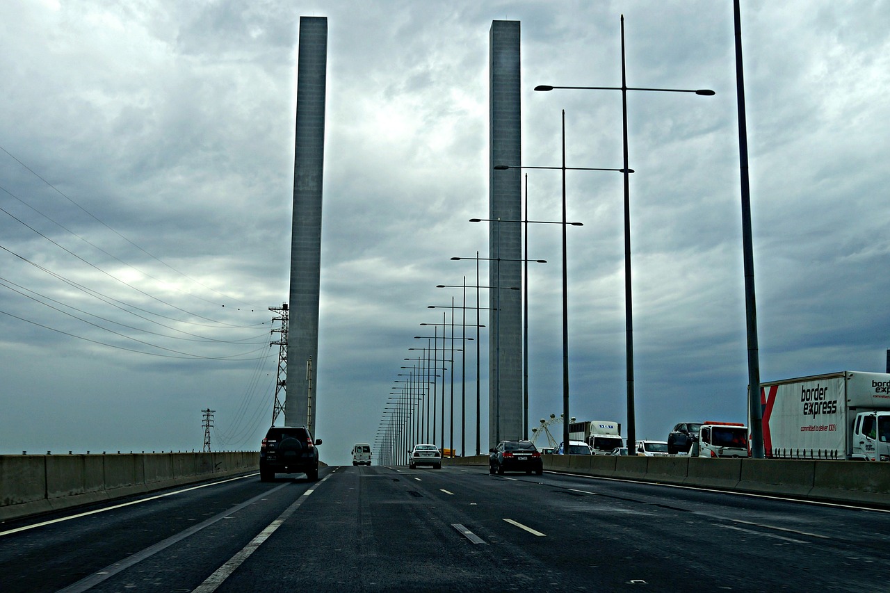 bridge 2 pillars highway free photo