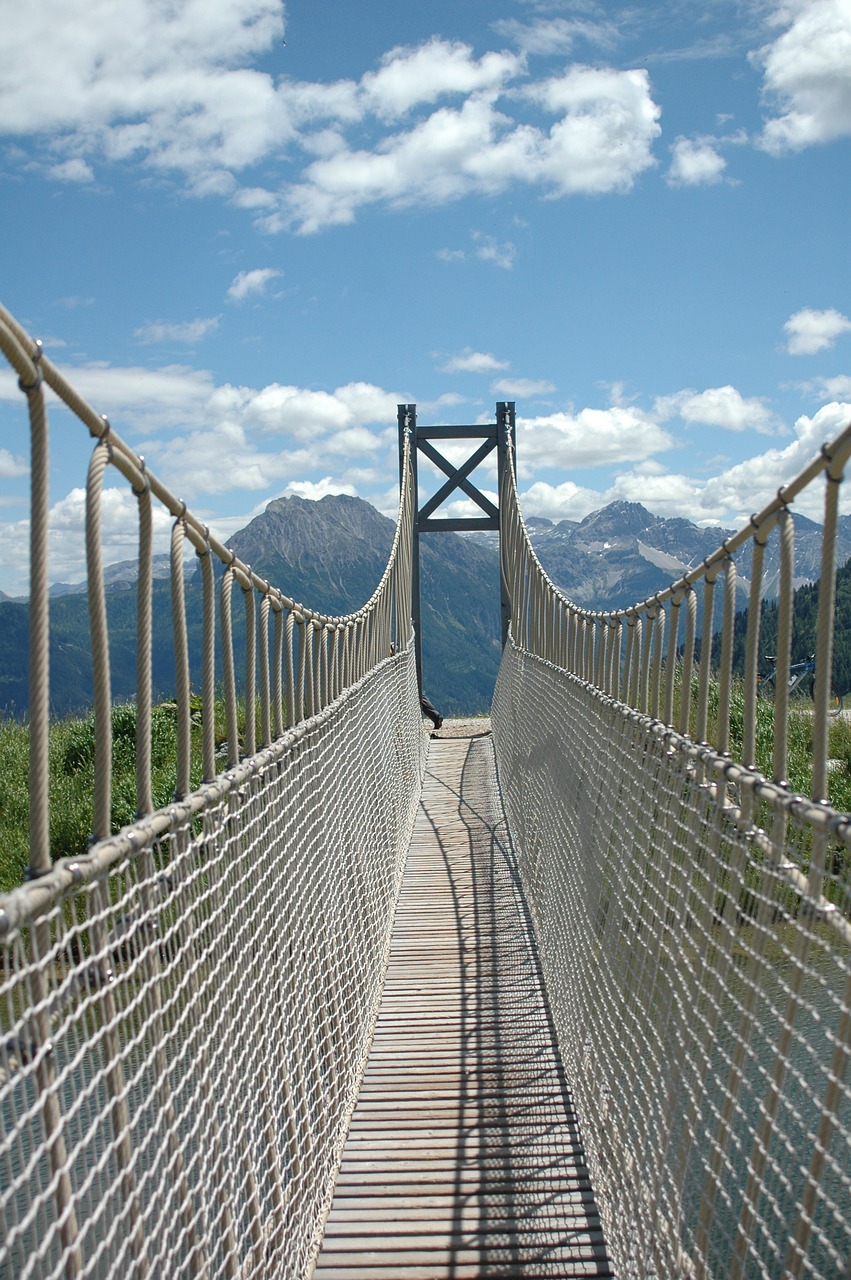 bridge blue sky austria free photo