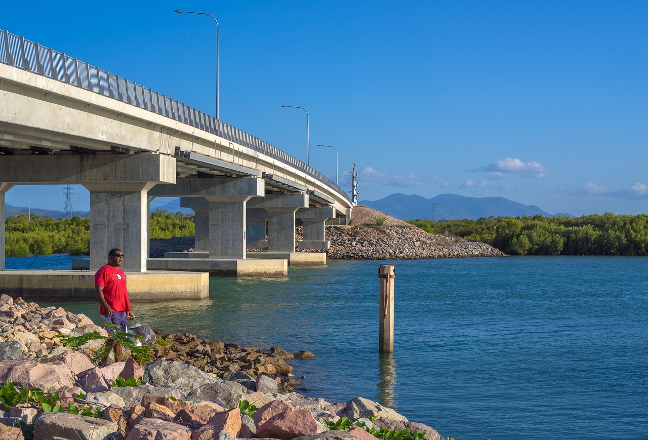 bridge townsville port access overpass bridge free photo