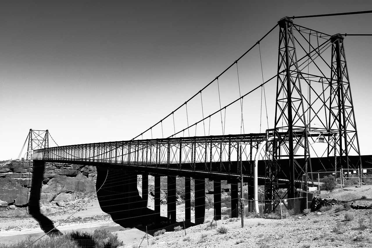 bridge bridges metal frame free photo