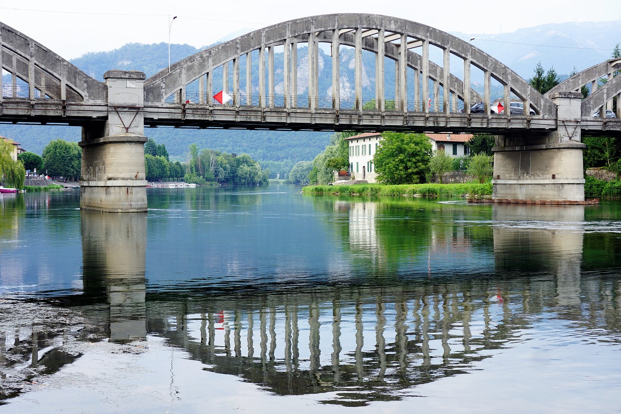 bridge reflection water free photo