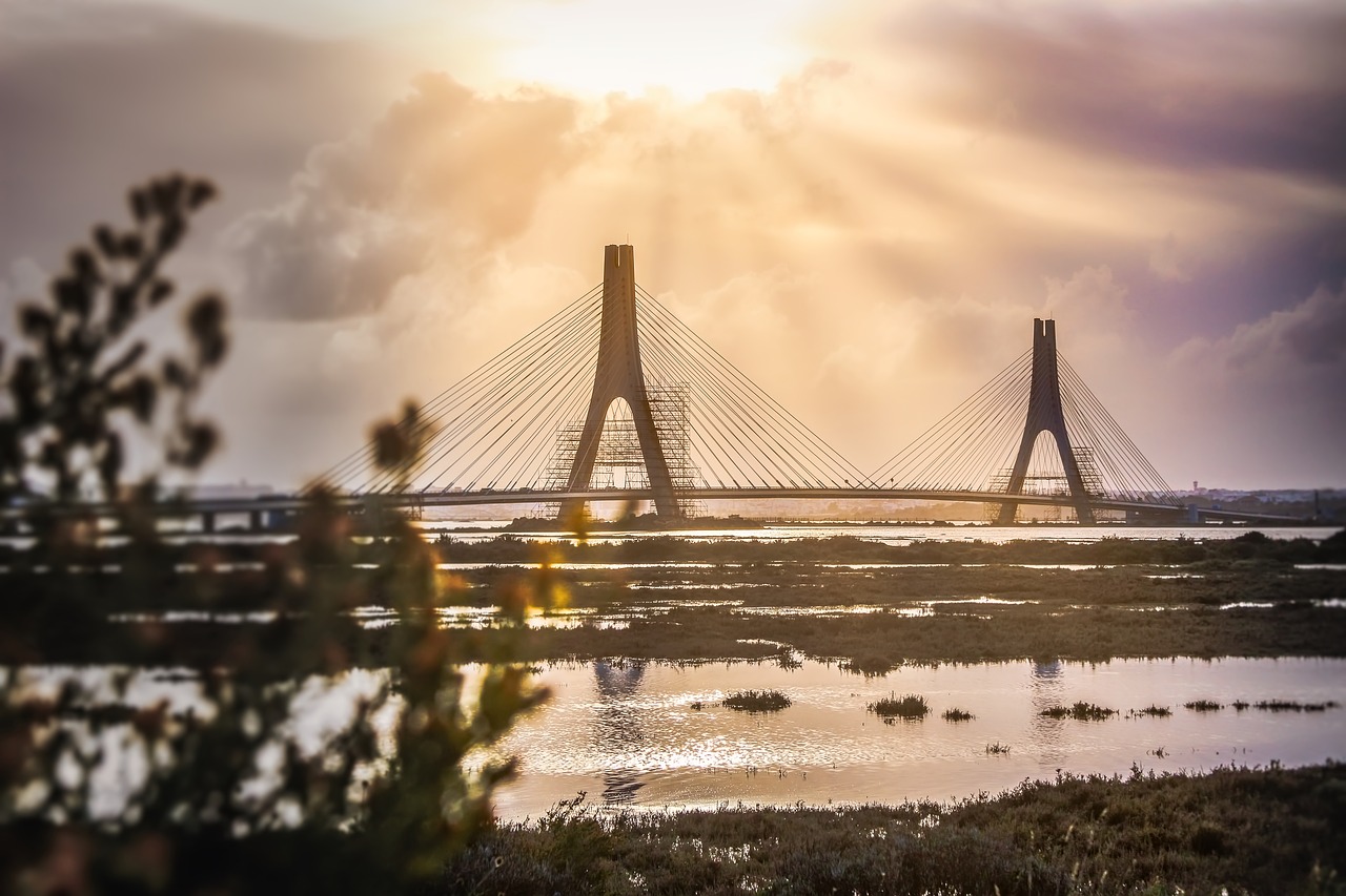 bridge sun cloudy free photo