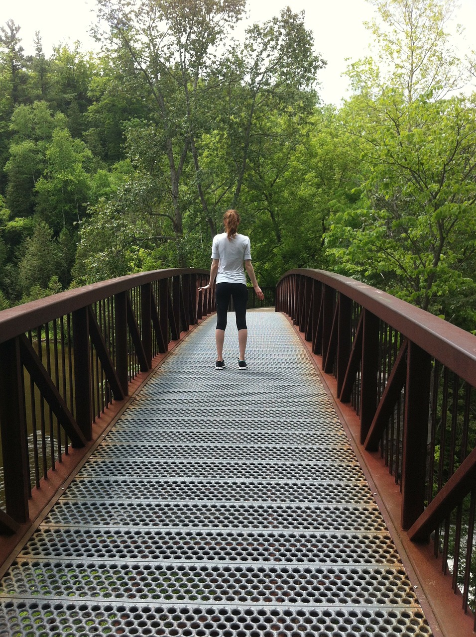 bridge rural hike free photo