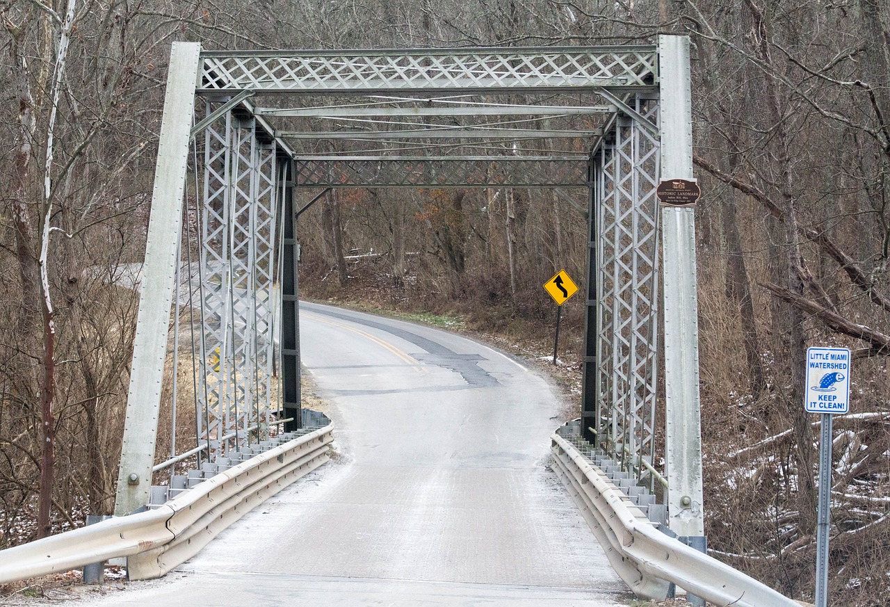 bridge winter outdoors free photo