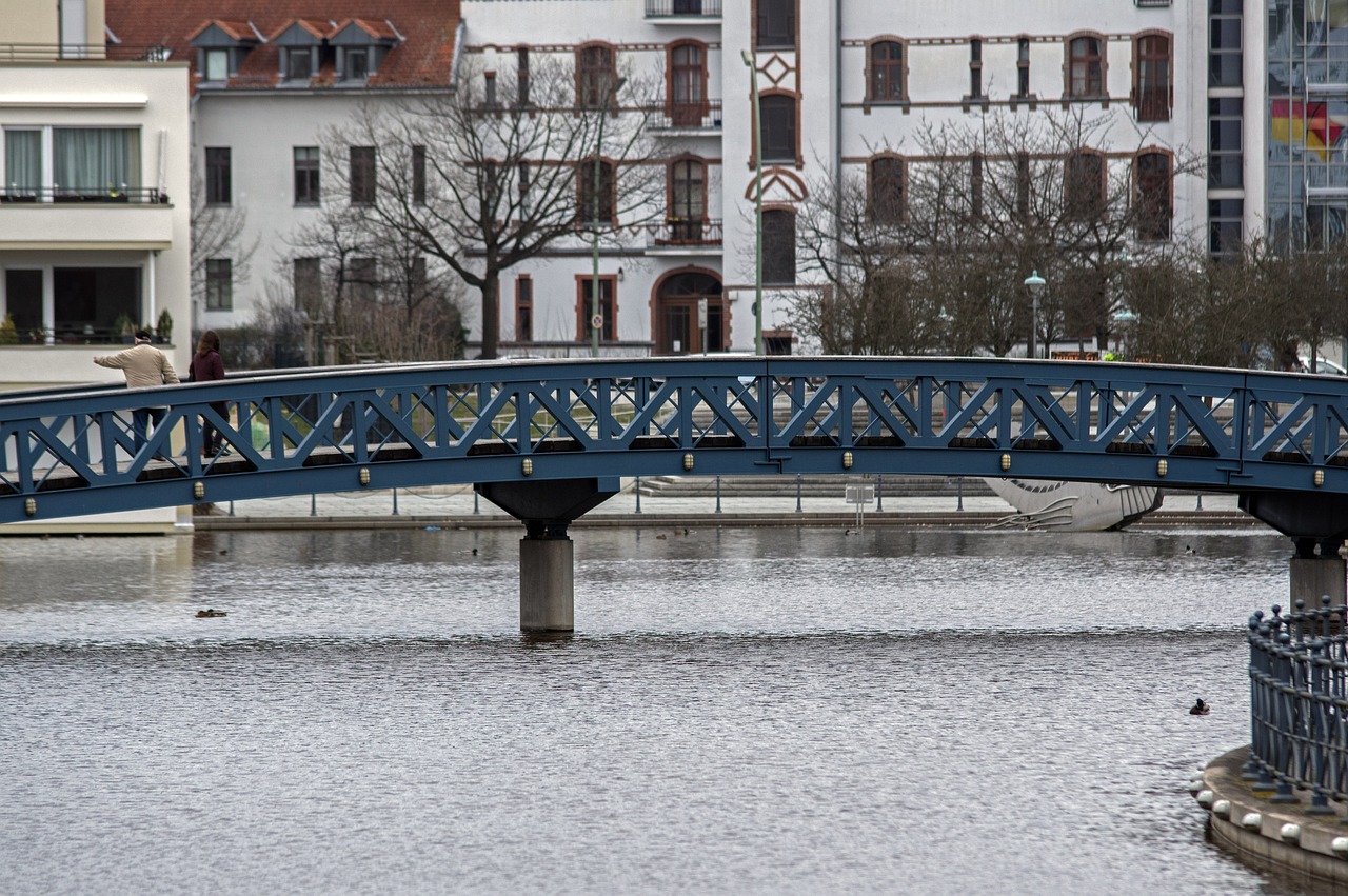 bridge modern waters free photo