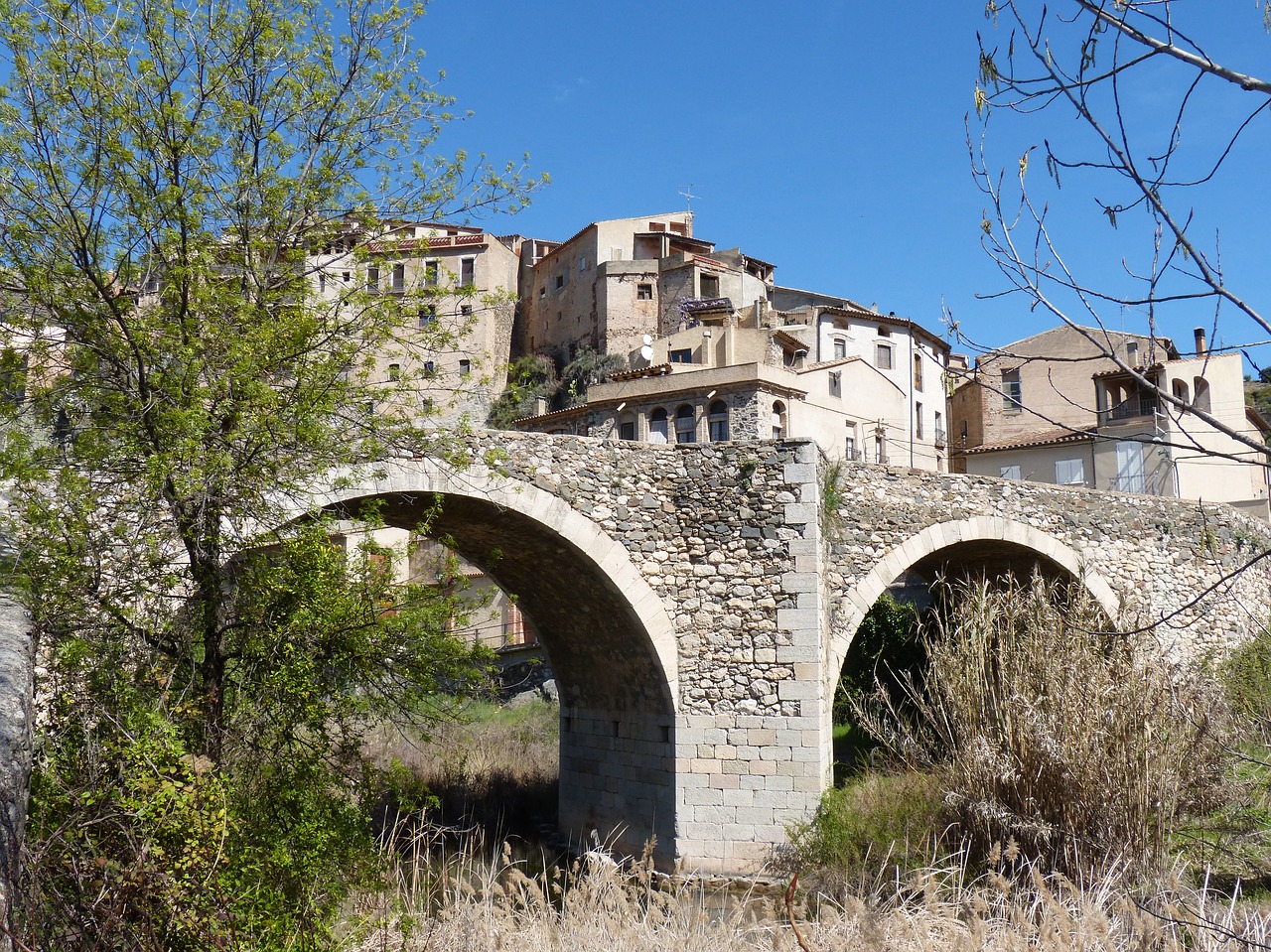 bridge romanesque priorat free photo