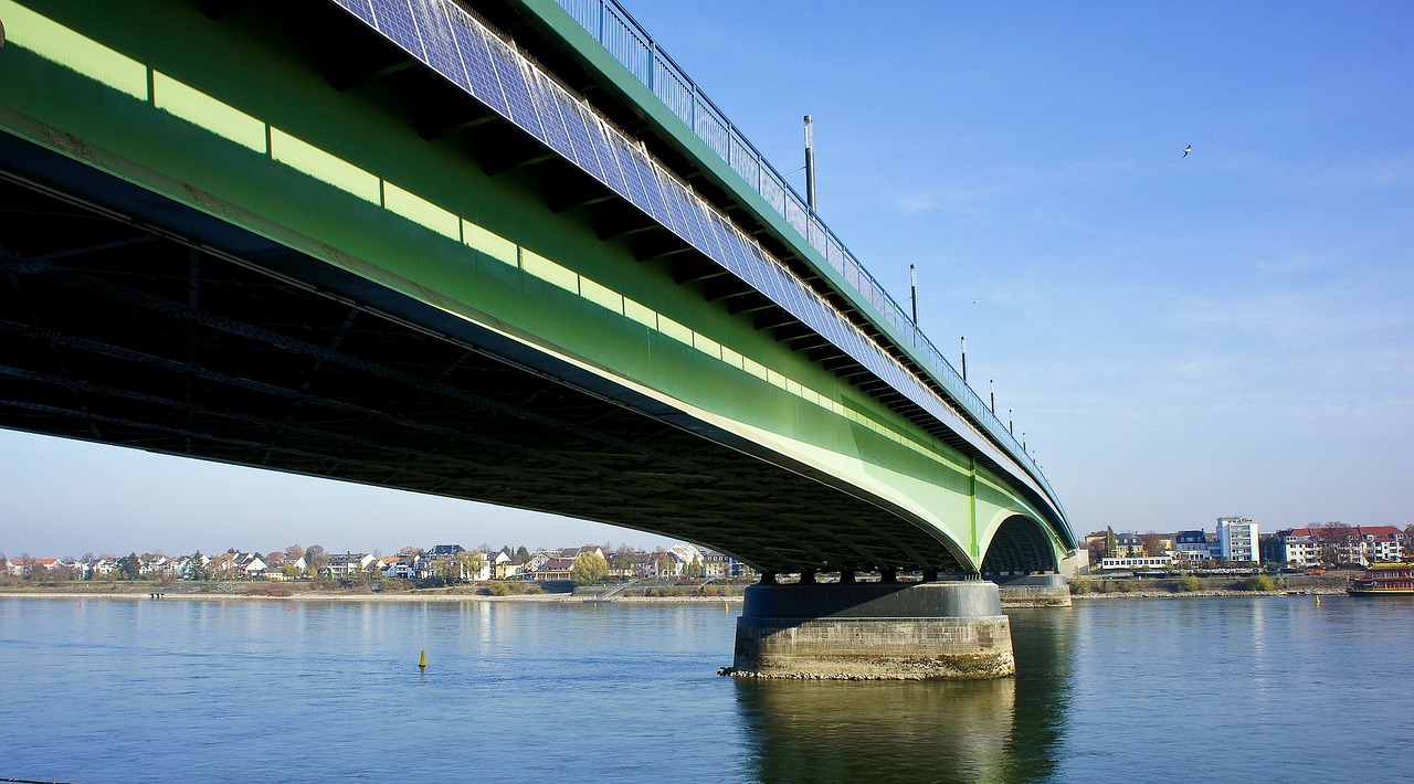 bridge river blue free photo