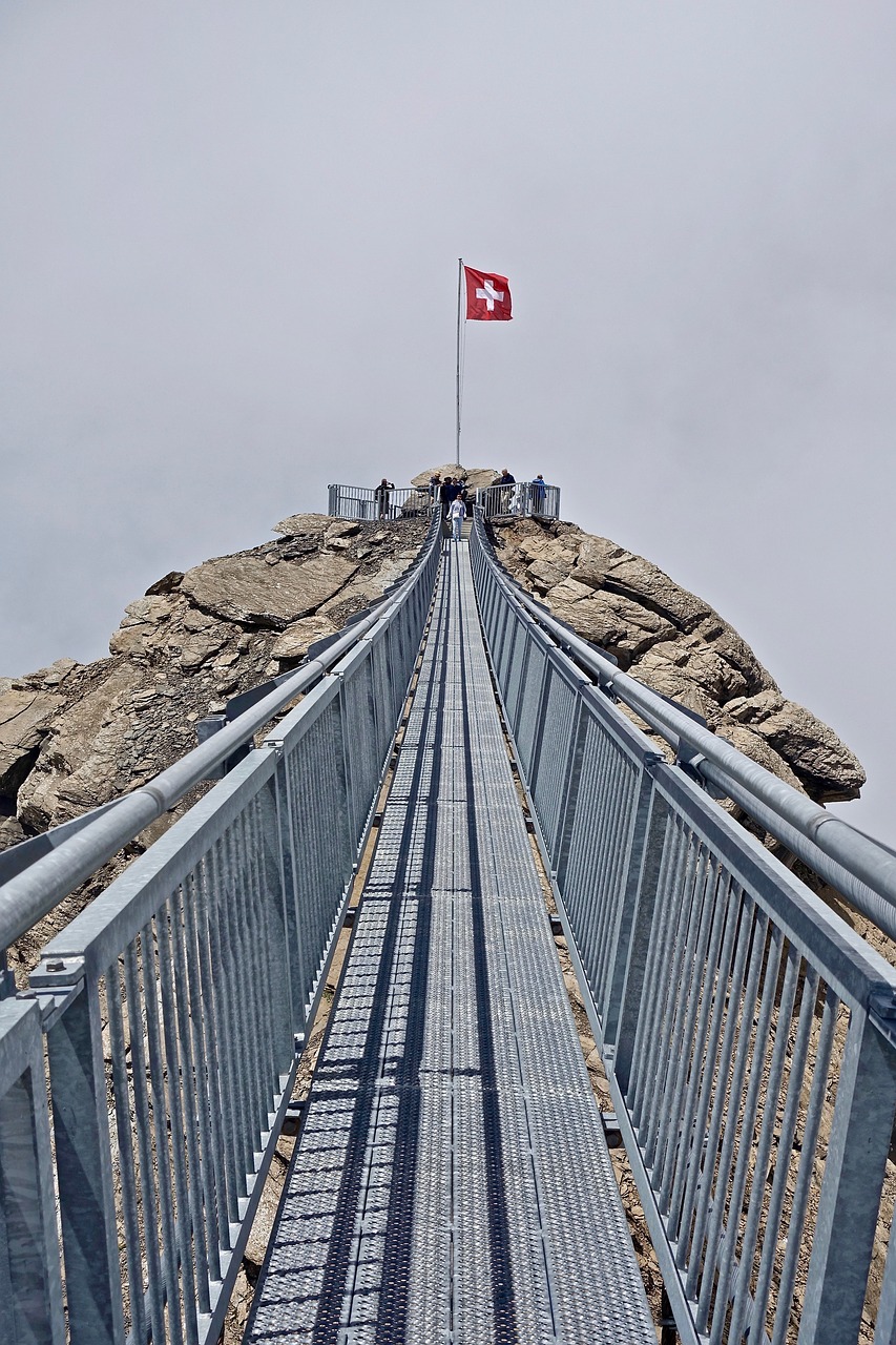 bridge  crossing  precipice free photo