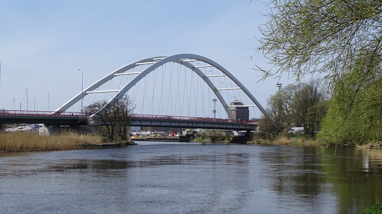 bridge  river  monolithic part of the waters free photo