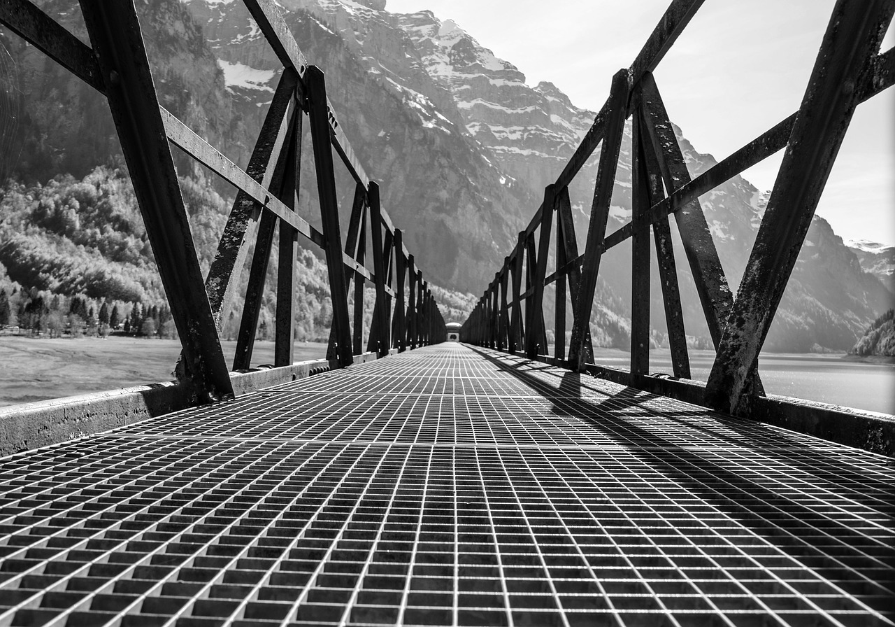 bridge  wood  grid free photo