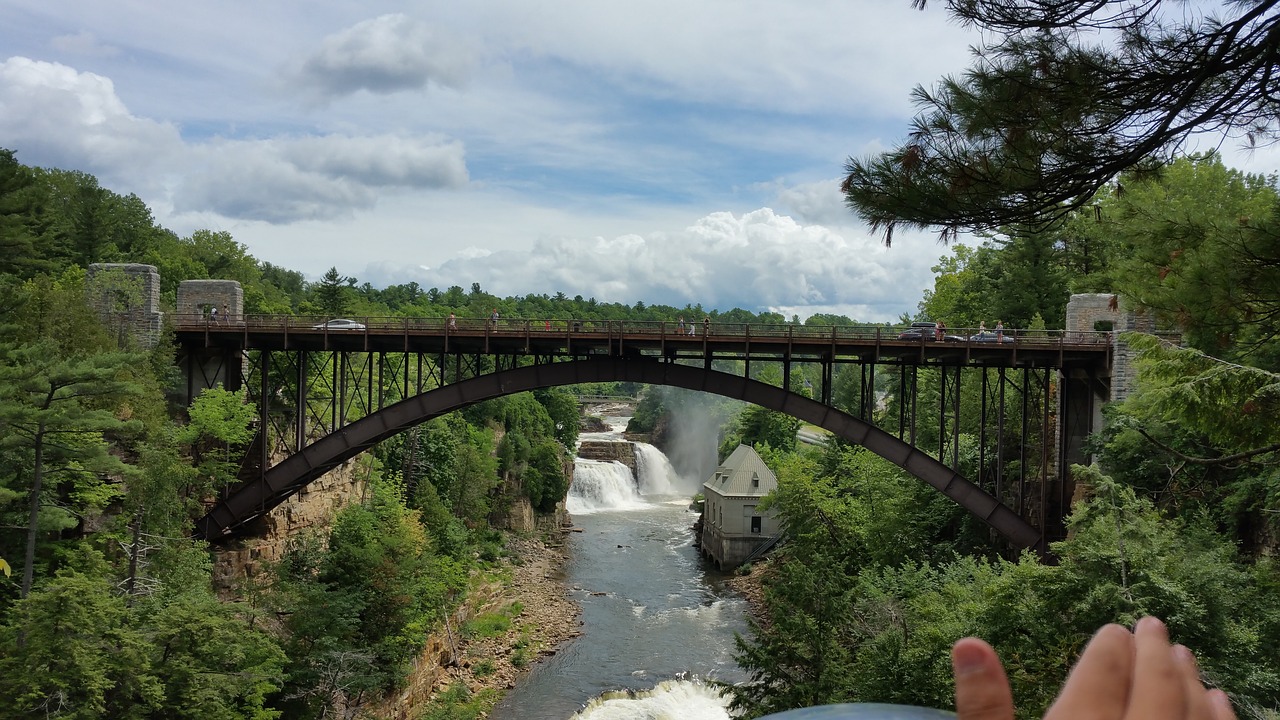 bridge  river  nature free photo