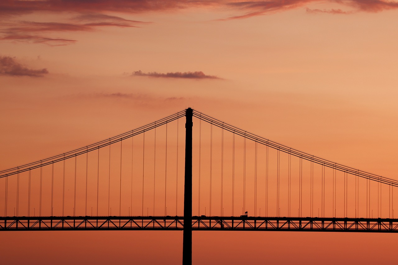 bridge  clouds  sky free photo