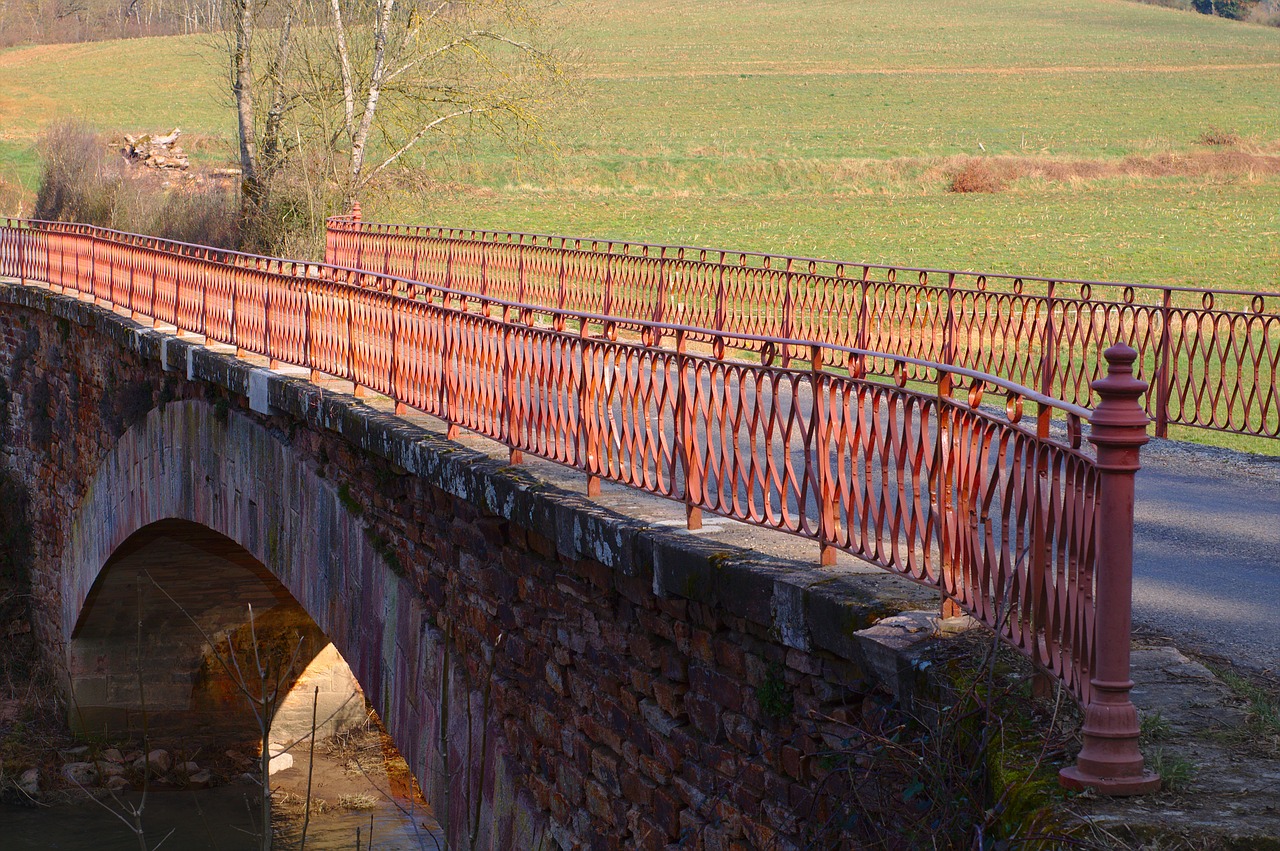 bridge  red  nature free photo