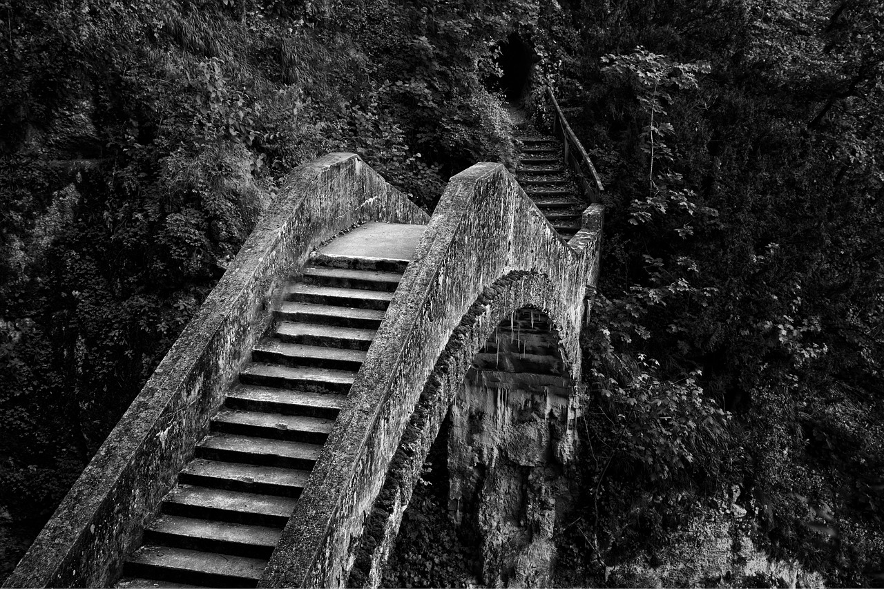 bridge  rock  valley free photo