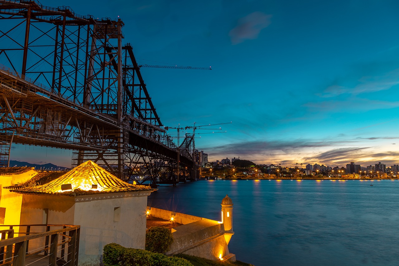 bridge  strong  sky free photo