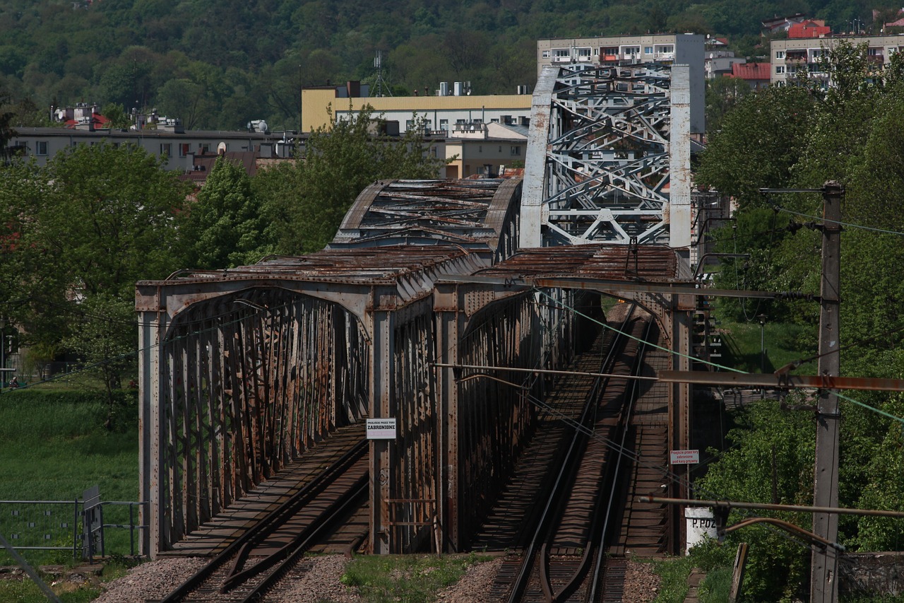 bridge  train  railway bridge free photo