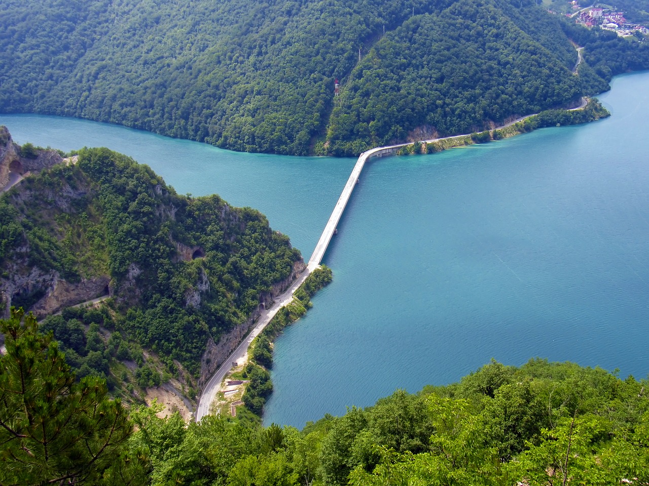 bridge  water  lake free photo