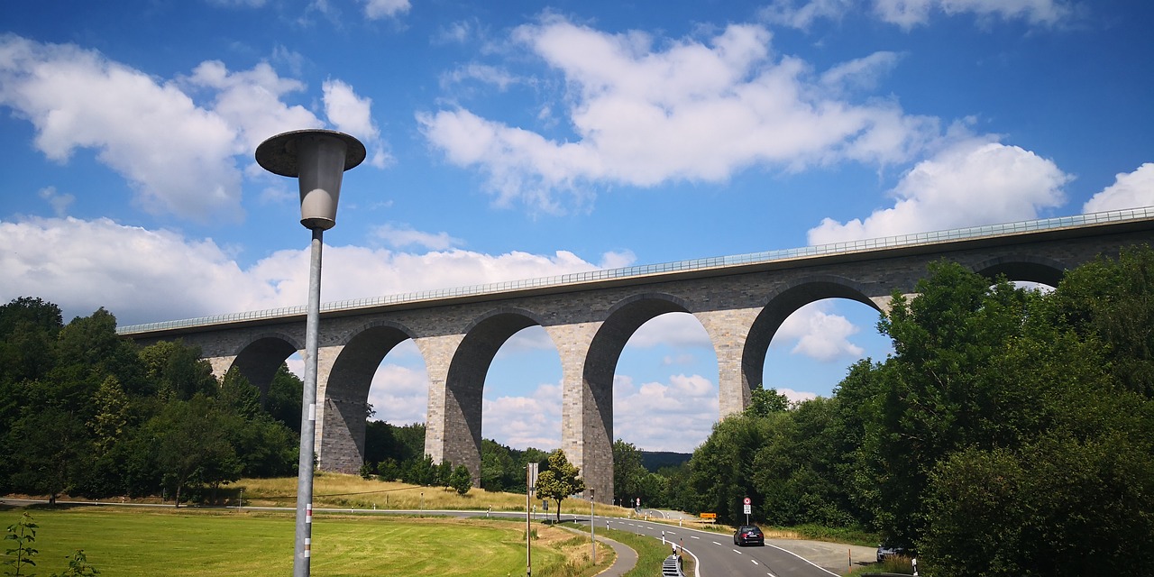 bridge  landscape  road free photo